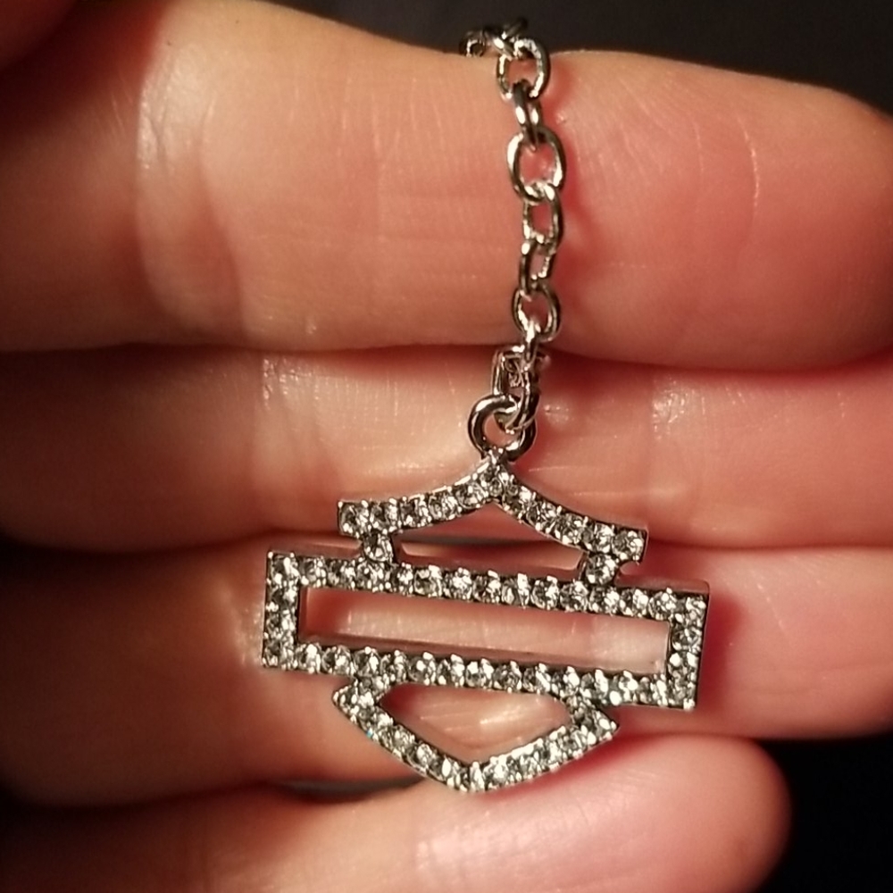 Harley Davidson Bling Bar and Shield Necklace